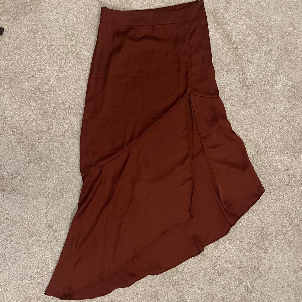 Free People High Waisted Asymmetrical Lola Skirt, Size 4
